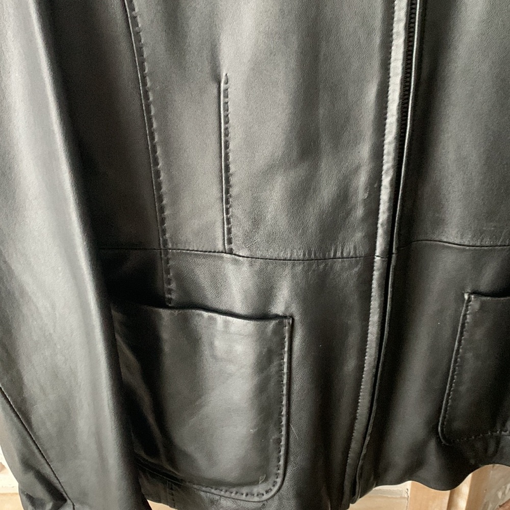 Black leather jacket - Picture 3 of 6